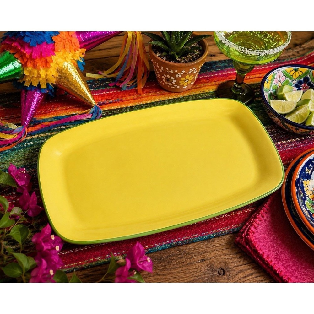 Mikasa‎ Mexican Rainbow Platter Tray Pinata Ben Seibal 622 Stoneware 15" VTG 70s